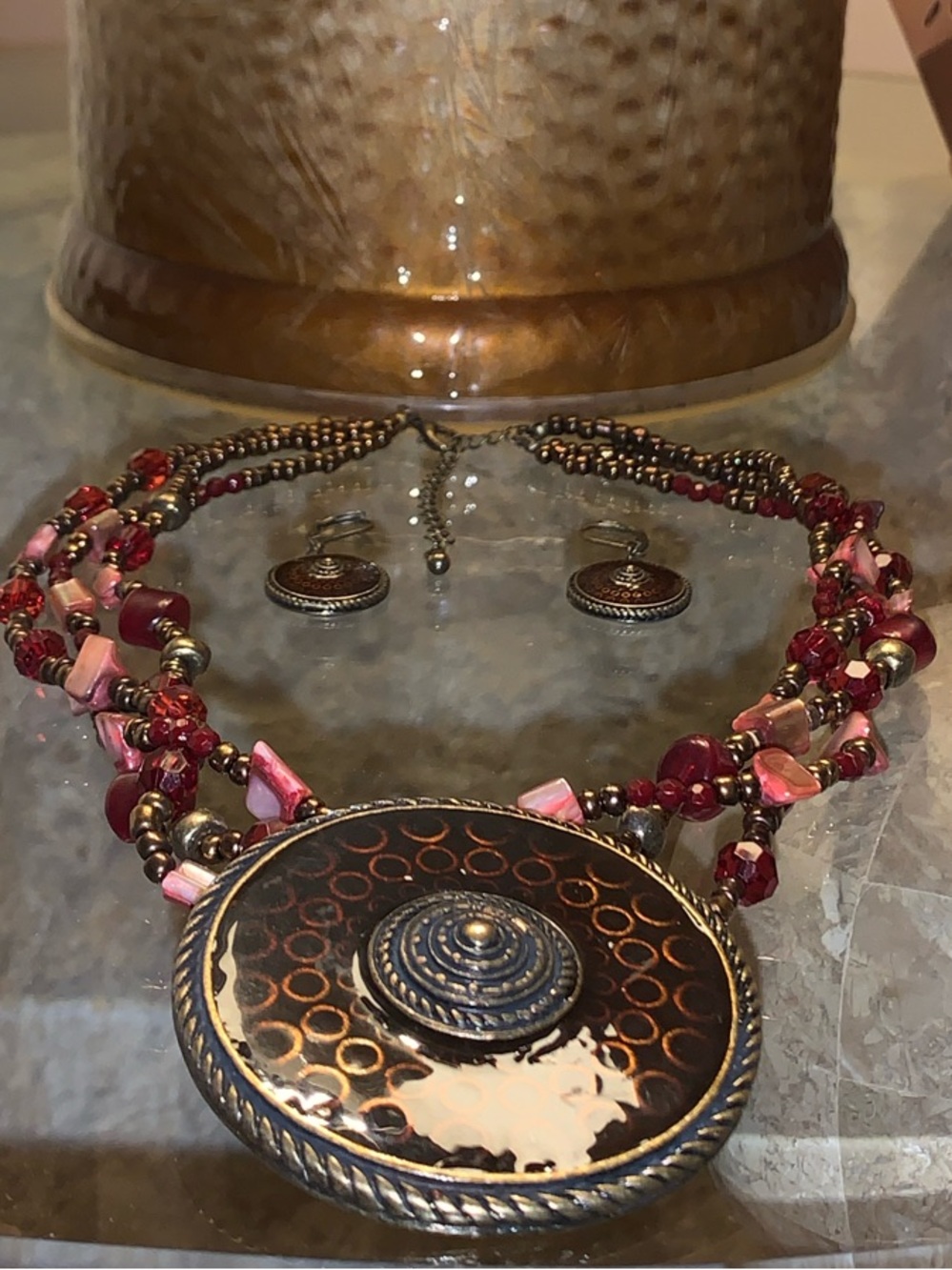 Treska Bohemian Necklace & Earring Set
